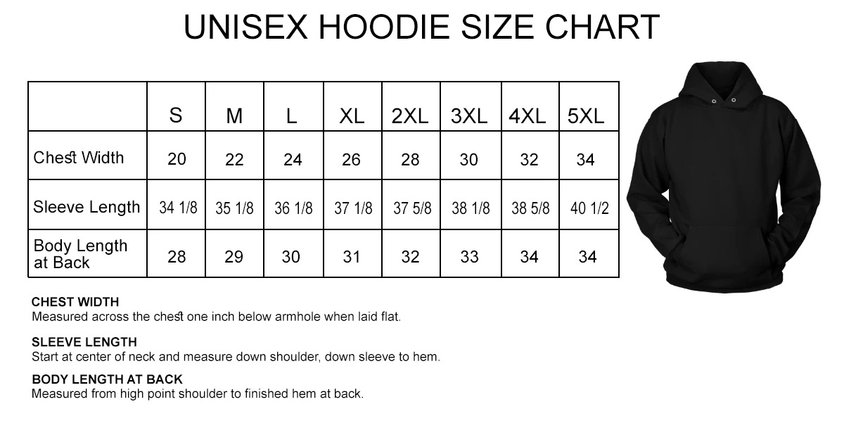 Hoodie Size Chart