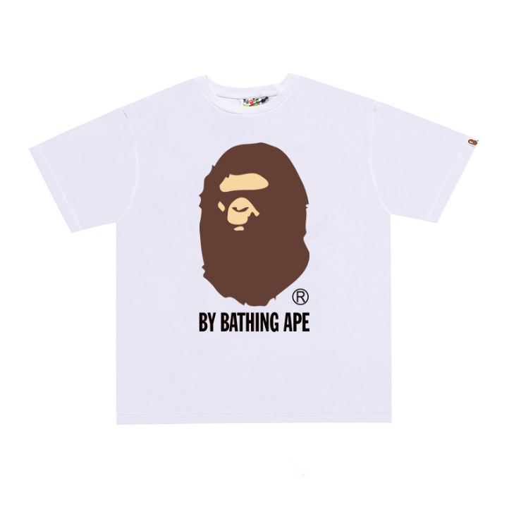 2026 Hot Selling 1:1 High-Quality Letter Print Bathing Ape Shirt Fashion Designer T-Shirt Men's Trendy Printed Bapees T-Shirt