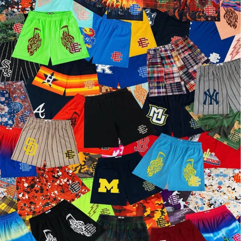 Hellstar Cotton Shorts with Denim Tears Print Essentials and Style Trend Wholesale
