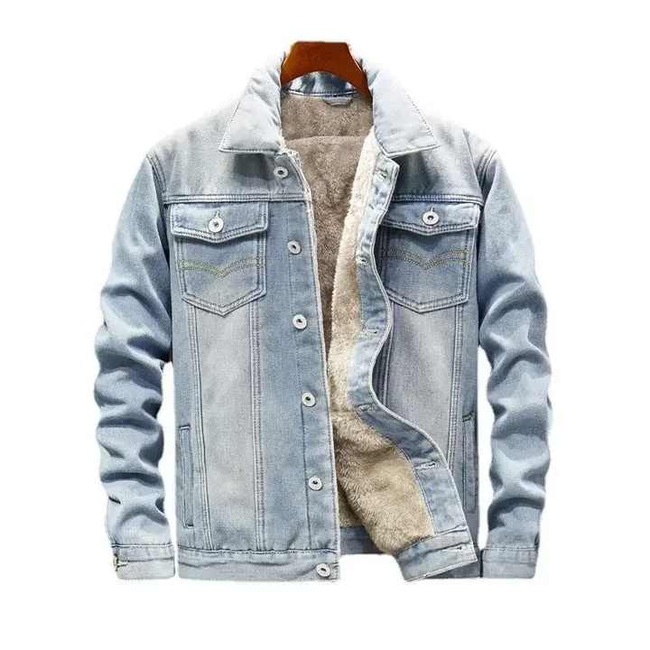Denim Jeans Jackets High Quality Breathable Custom Made Design Plus Size Denim Jeans Jackets