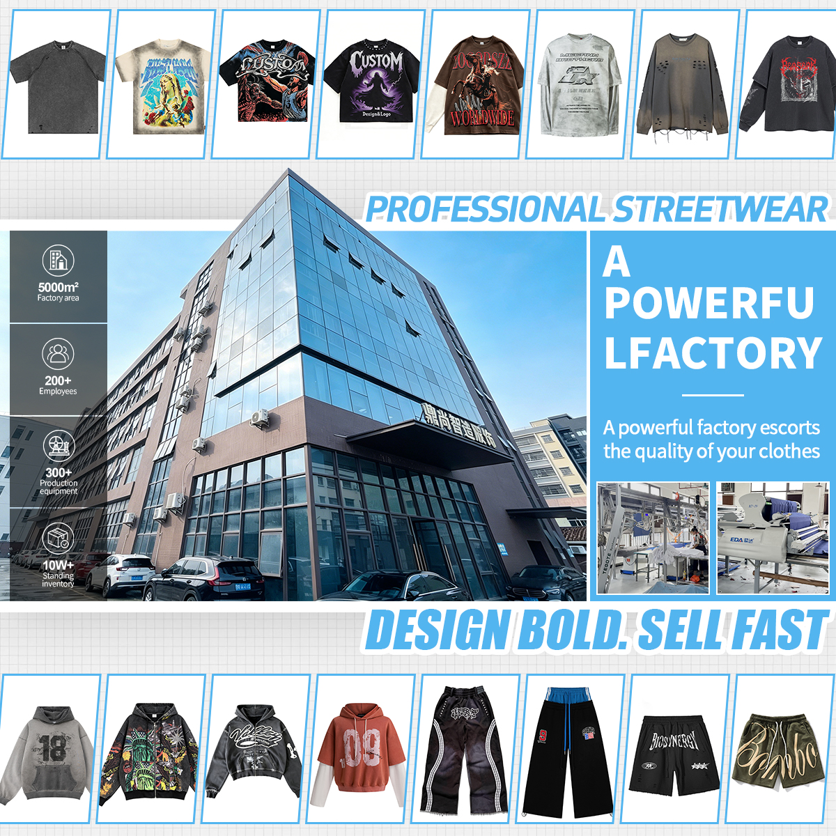 OEM ODM Unisex Loose Vintage Biker Long Sleeve T-Shirt 3D Mock Layer Skull Flame Graphic Tee Gothic Grunge Streetwear Rhinestone