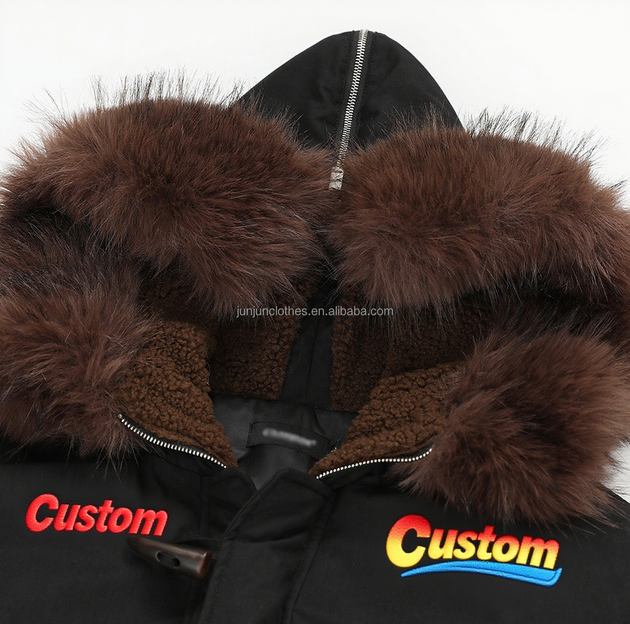 Factory Direct Sale Retro Design Washed Keep Warm Winter Coat Thickened Fur Collar Men's Windproof Cotton Padded Jacket