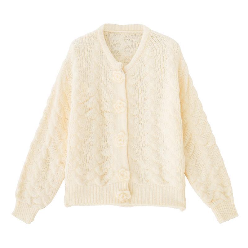 Knitted Cardigan Sweater Jacket for Women, With a Niche Design, Loose, Soft and Sticky Outer Top, Sweet and Stylish