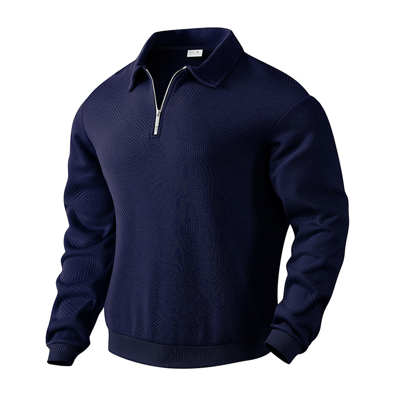 Men's Woolen Sweater Knitted Thickened Half Zipper High Stand Collar Sweater New Autumn and Winter. Men's Sweater