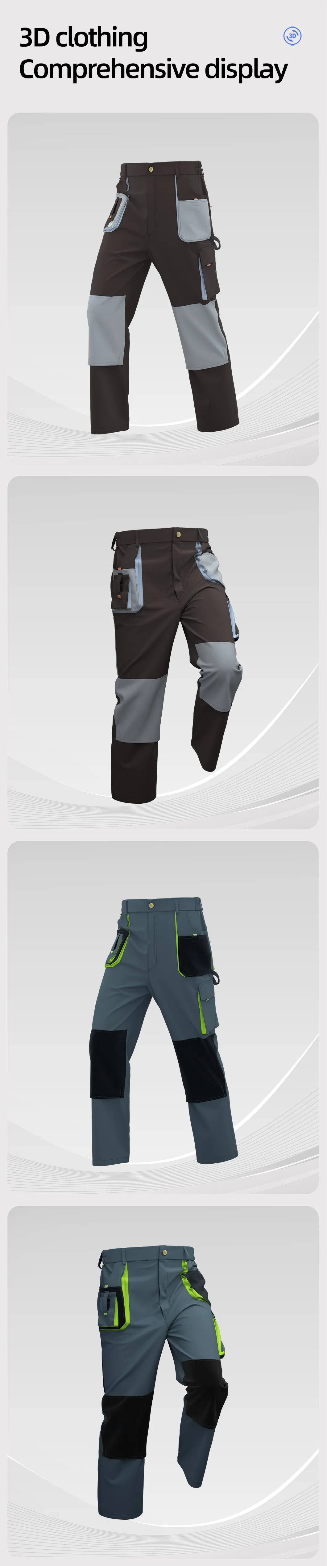Men Work Pants Custom Multi Pockets Cargo Trousers Durable Work Pants