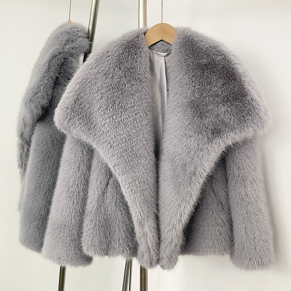 Faux Fox Fur Jacket Detail 2