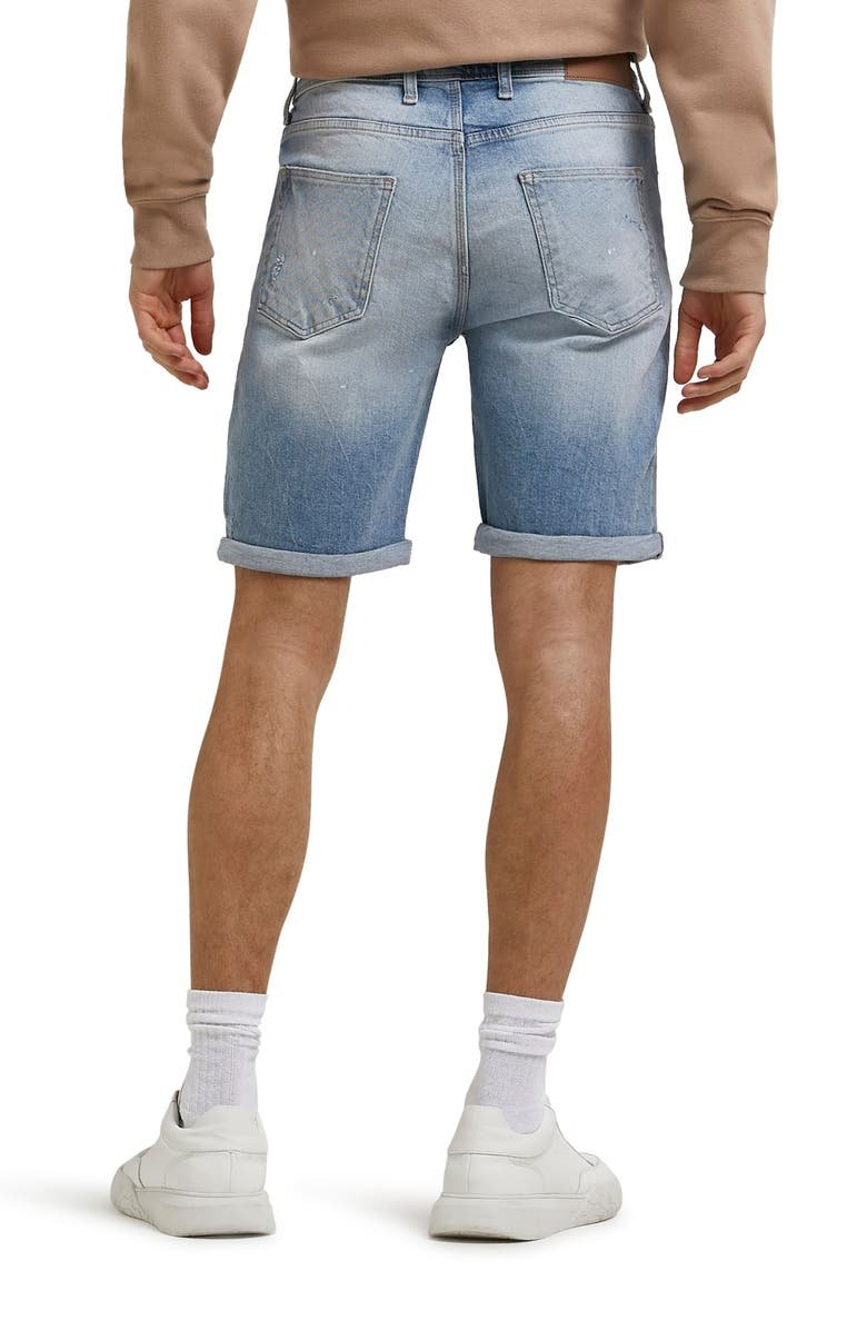 Men Shorts in Denim Stretchy Jeans Fabric Available with Custom Logo Zip Fly Button Closure with Side Pockets Pants Jeans