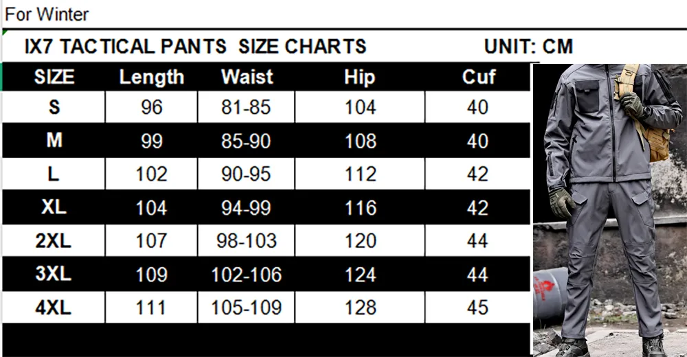Winter fleece tactical pants