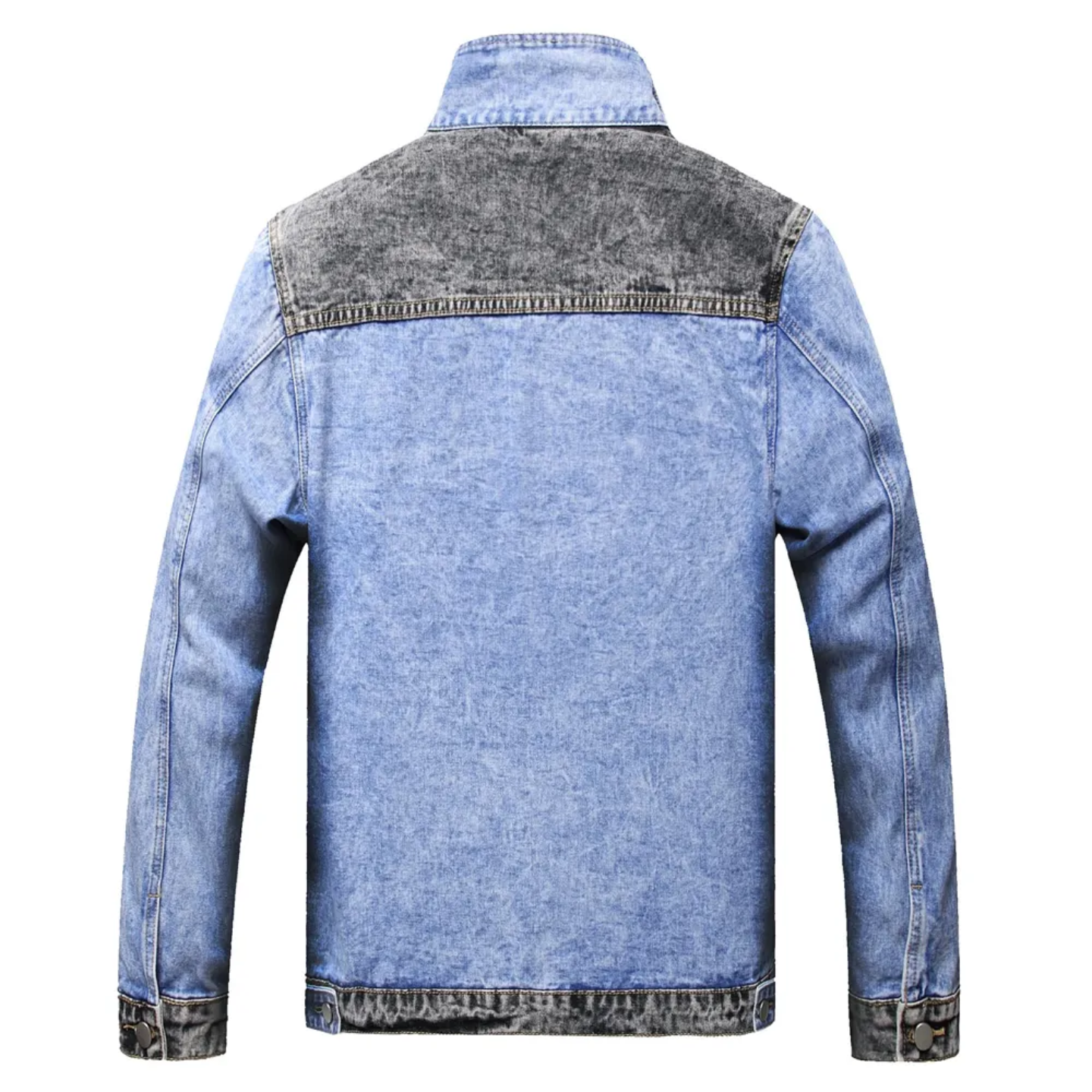 Denim Jacket Winter Shearing Vintage Washed Breathable Fleece Lining Men's Comfortable