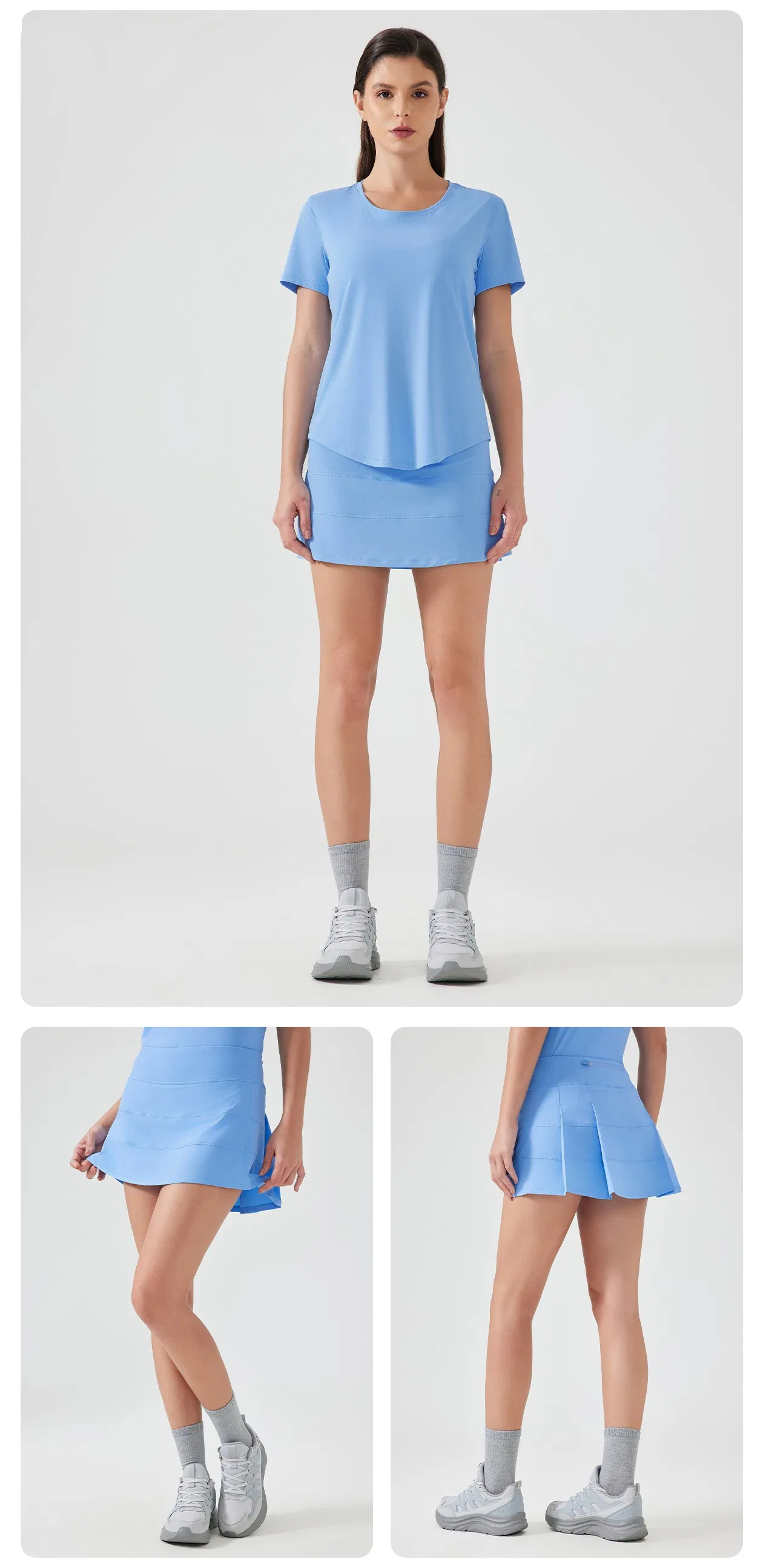Sports Cool High-Rise Pleated Tennis Skirt Fitness Yoga Wear Detail 9