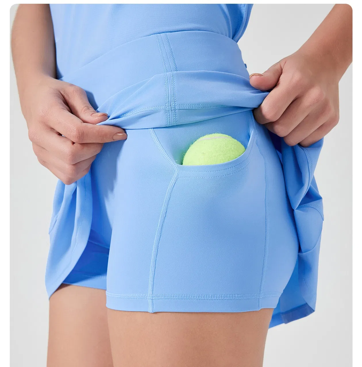 Sports Cool High-Rise Pleated Tennis Skirt Fitness Yoga Wear Detail 3