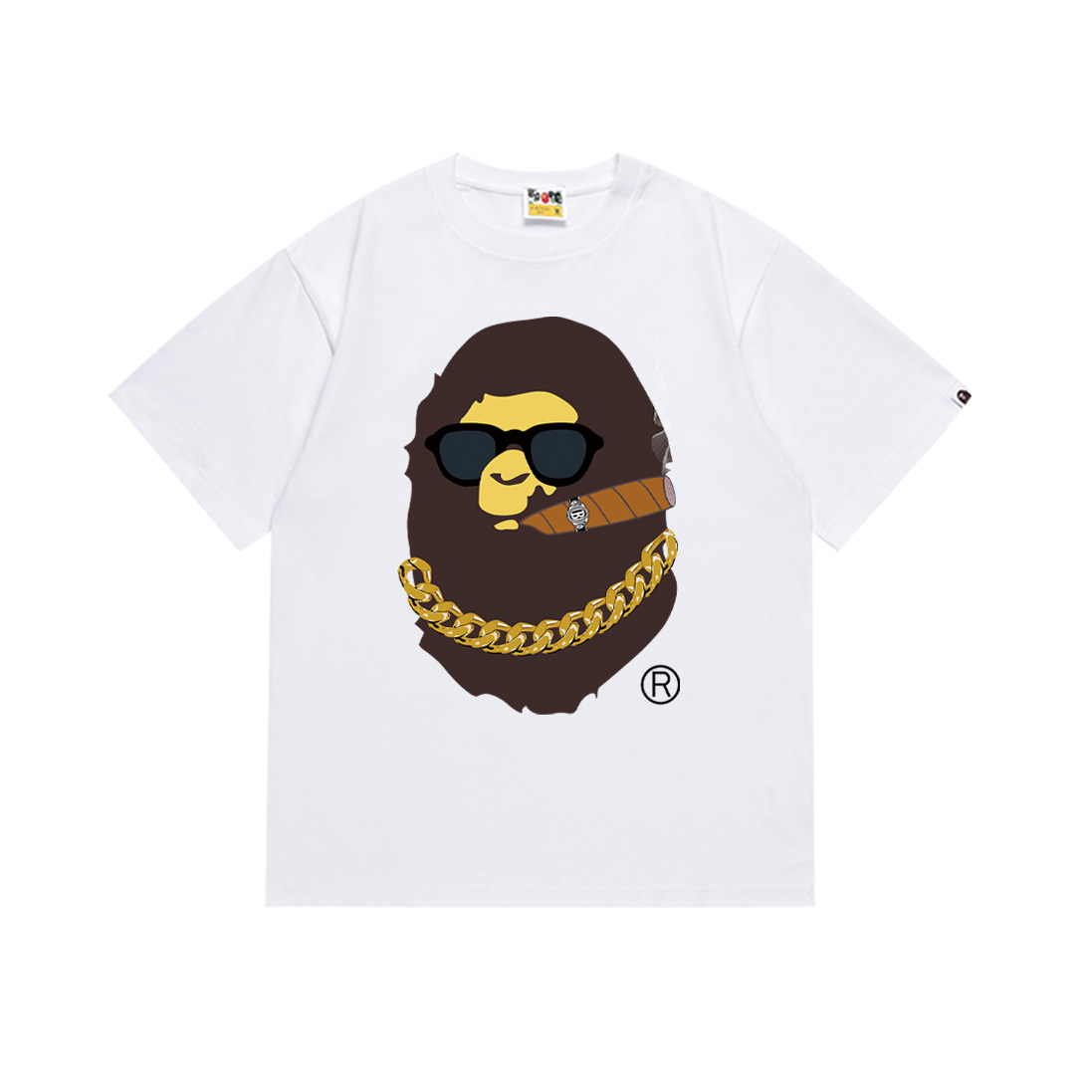 Manufacturer's Custom 100% Cotton Bathing ApeT-Shirt For Men 240 Gram Streetwear Hip Hop Graphic Tee DTG Print Design Streetwear