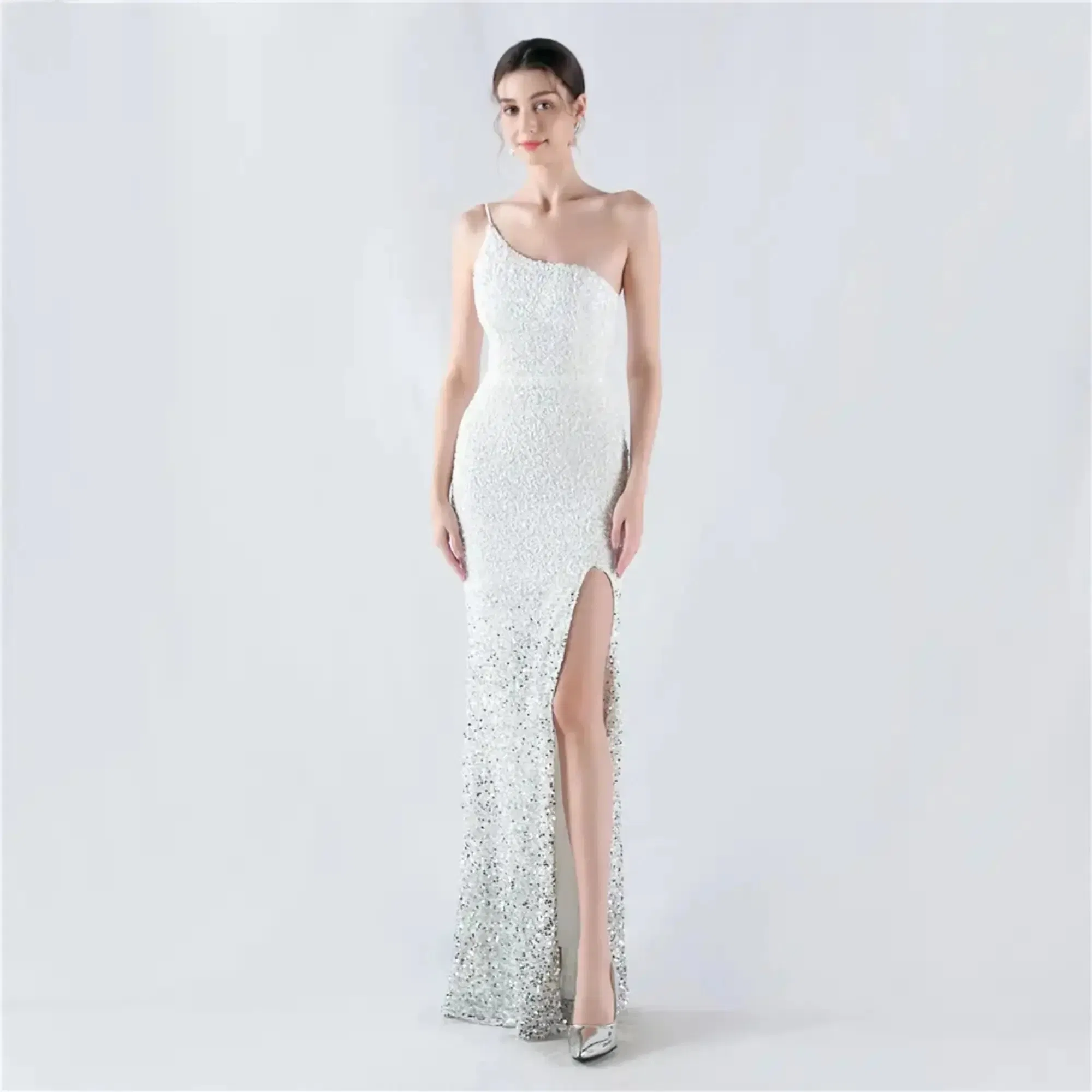 Custom Long Sequin Evening Dress Perfect for Banquets Designer Inspired OEM Custom Design