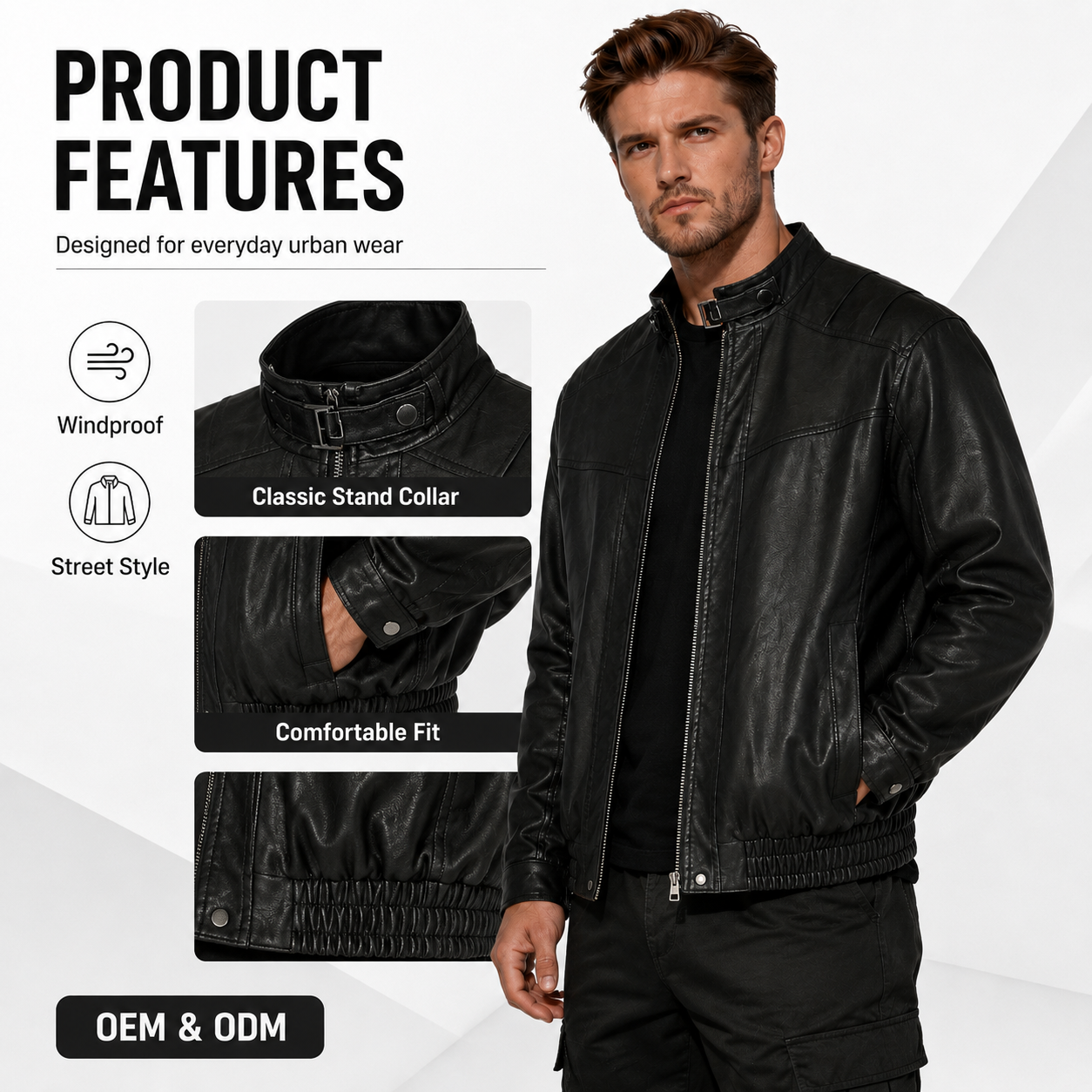 Highest Quality Custom Men's Vintage Style Leather Fashion Jacket Design Your Own Jacket With Custom Jeans