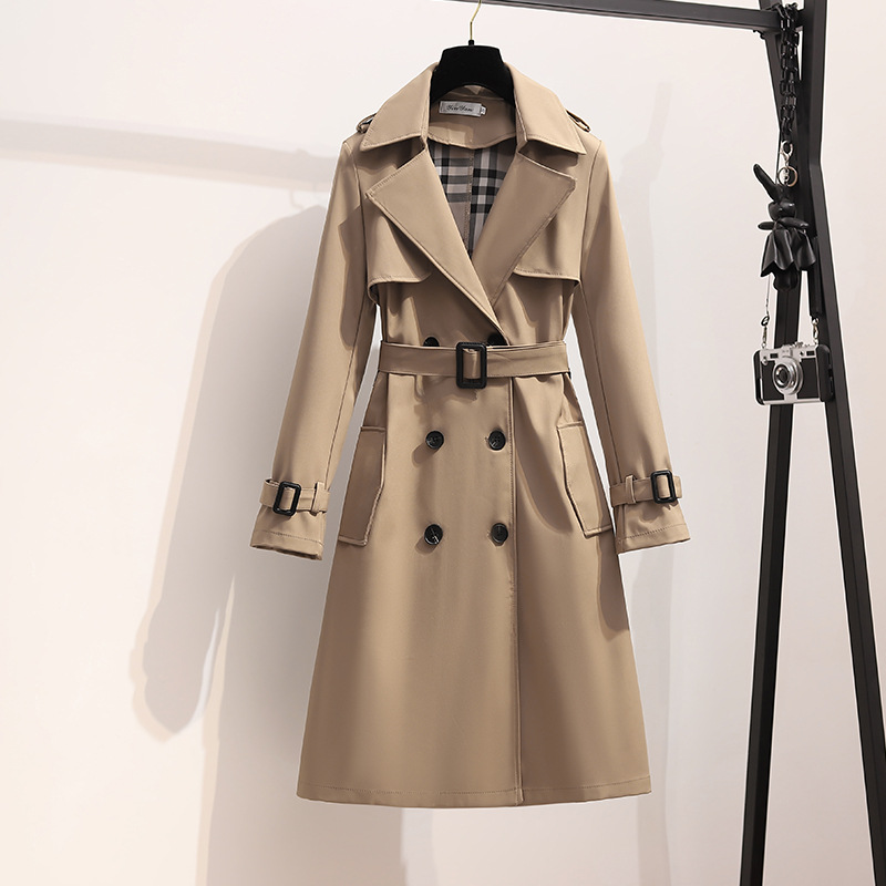 Winter Windcheater Elegant British Vintage High Quality Lady Modest Long Custom Made Ladies Jackets for Women's Trench Coat