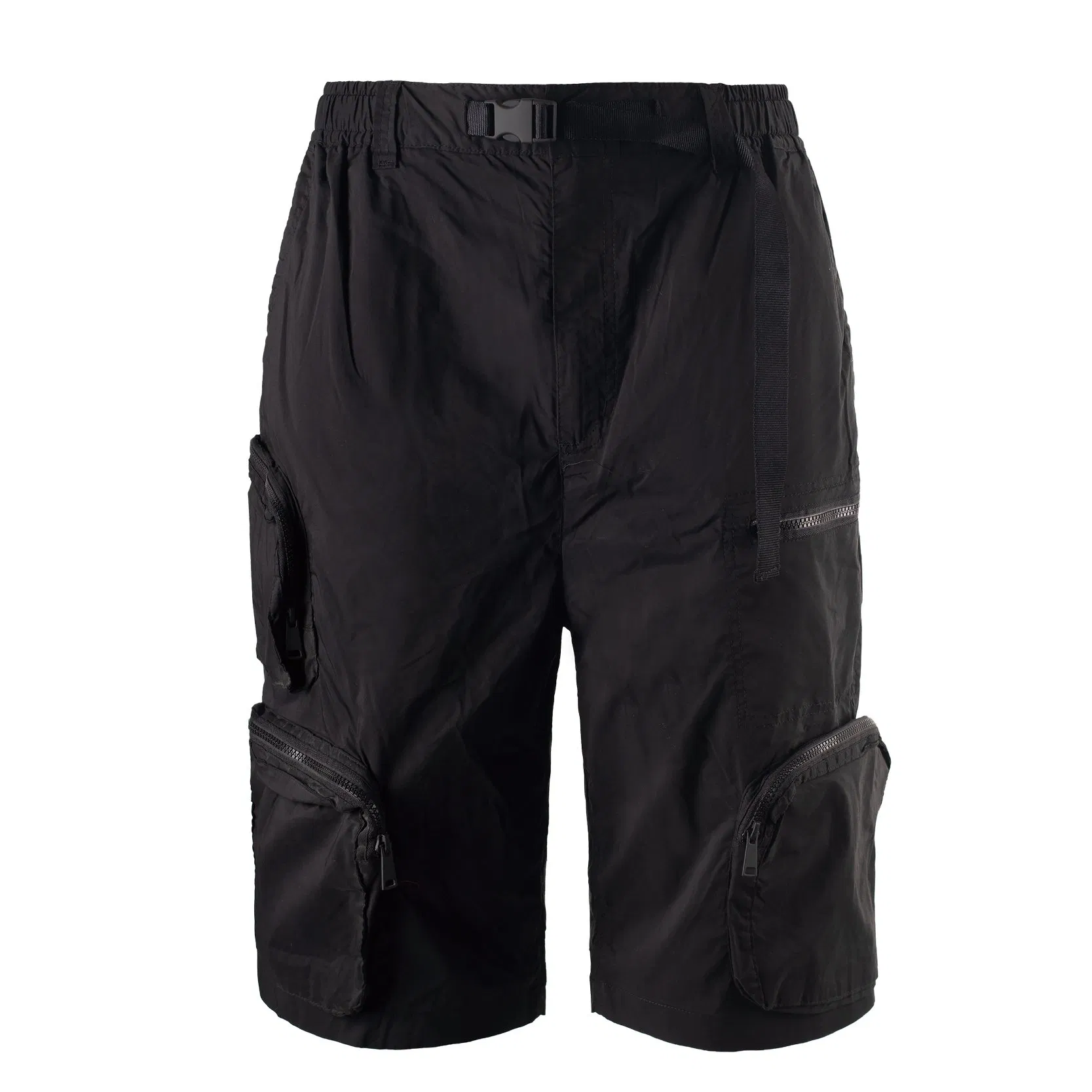 Men's Utility Cargo Shorts with Multiple Pockets and Durable Denim Fabric for Outdoor and Work Use
