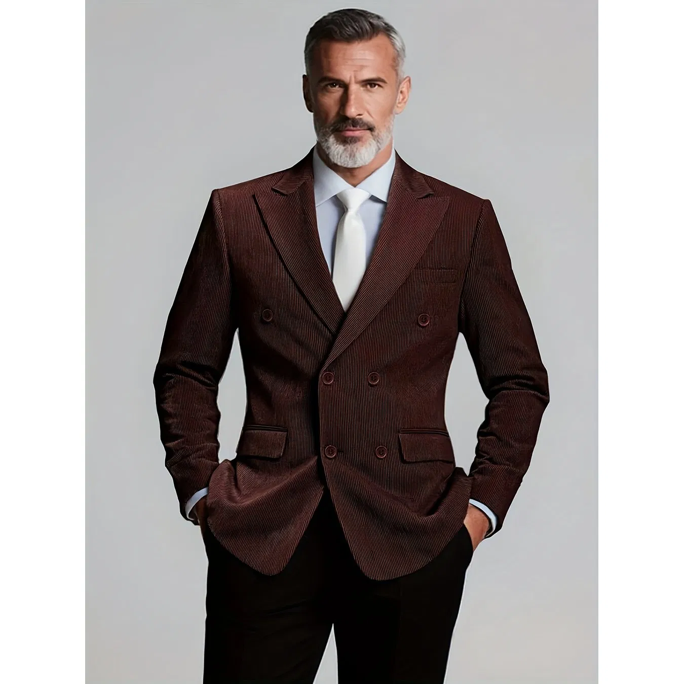 Elegant Corduroy Sport Coat for Men Autumn Casual Business Casual Blazer