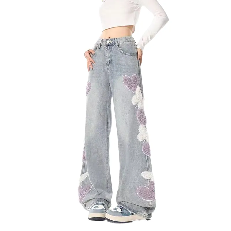 Ladies Unique Design Loose Side Pocket Casual High Waisted Light Blue Women Denim Shorts