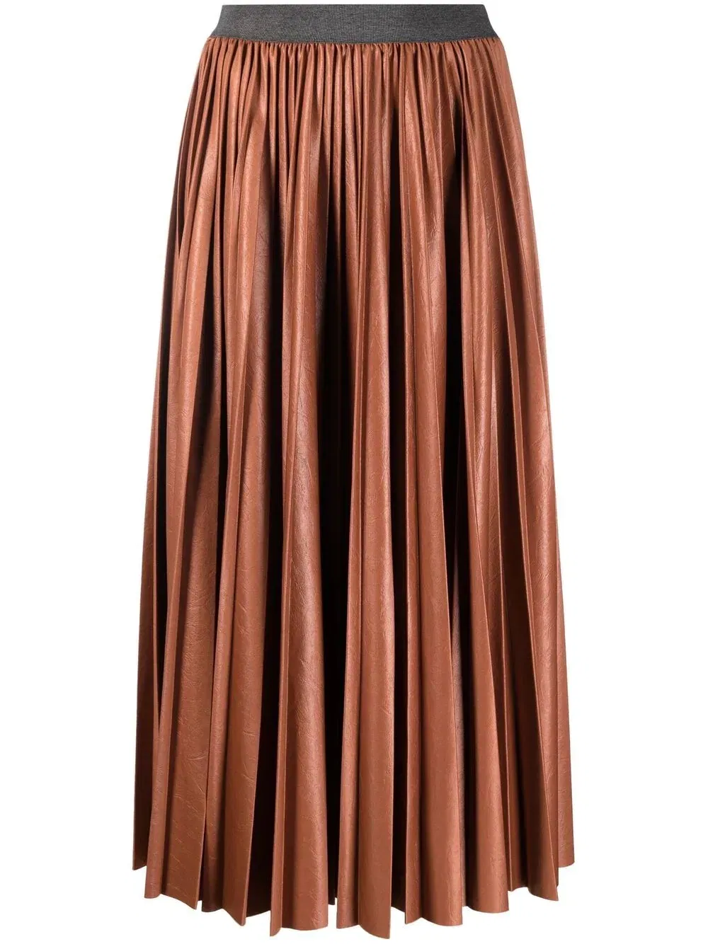Summer Women Casual OEM Accept Clothing Factory Pleated MIDI Skirt Straight Hem