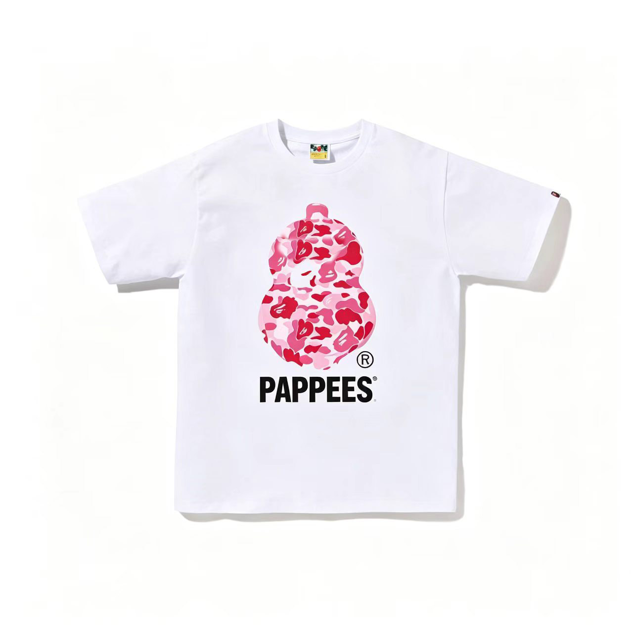 Heavyweight Bapees Style T-Shirt Men Ready Stock Street Style 100% Cotton Camouflage Vintage Graphic Tee