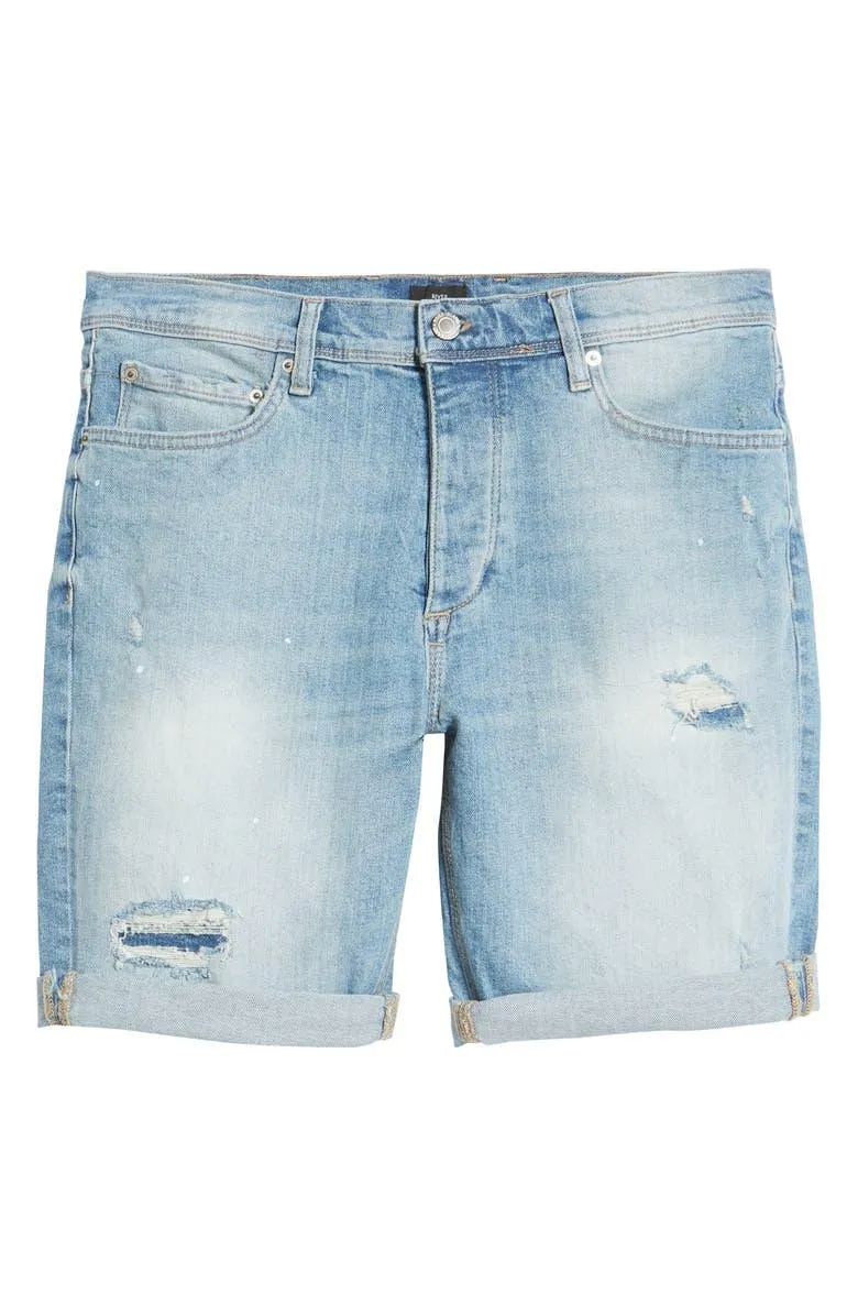 Men Shorts in Denim Stretchy Jeans Fabric Available with Custom Logo Zip Fly Button Closure with Side Pockets Pants Jeans