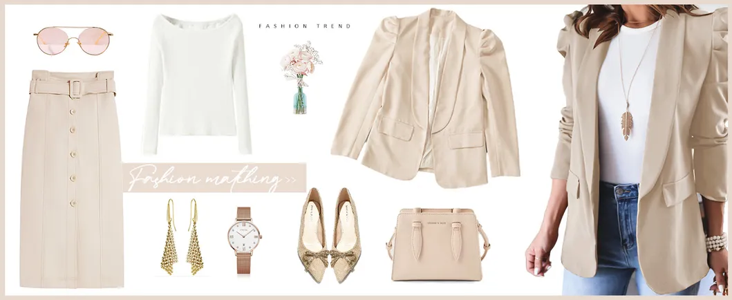 Women's Puff Sleeve Blazer Details