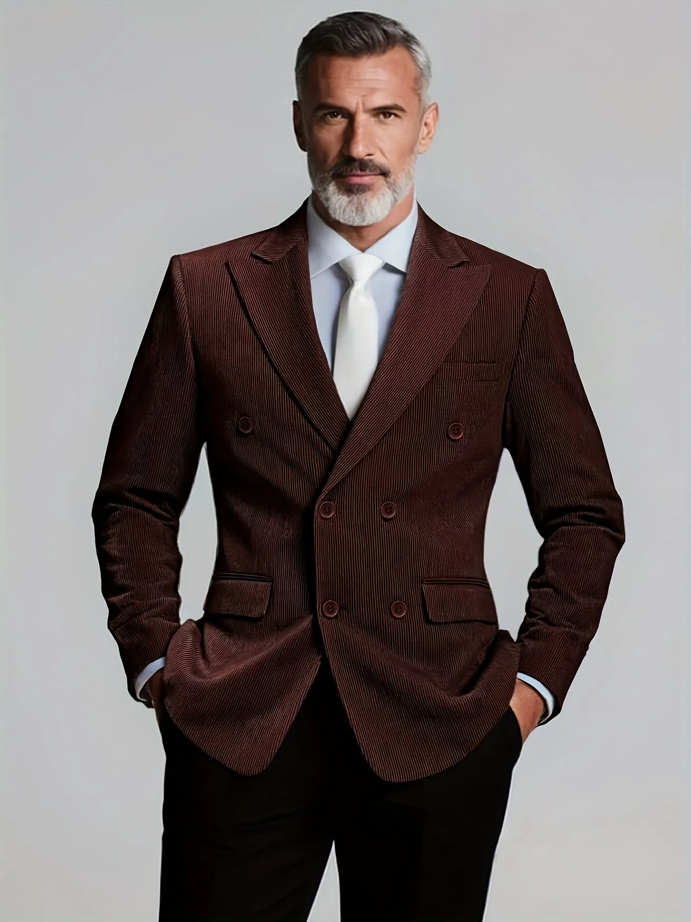 Elegant Corduroy Sport Coat for Men Autumn Casual Business Casual Blazer