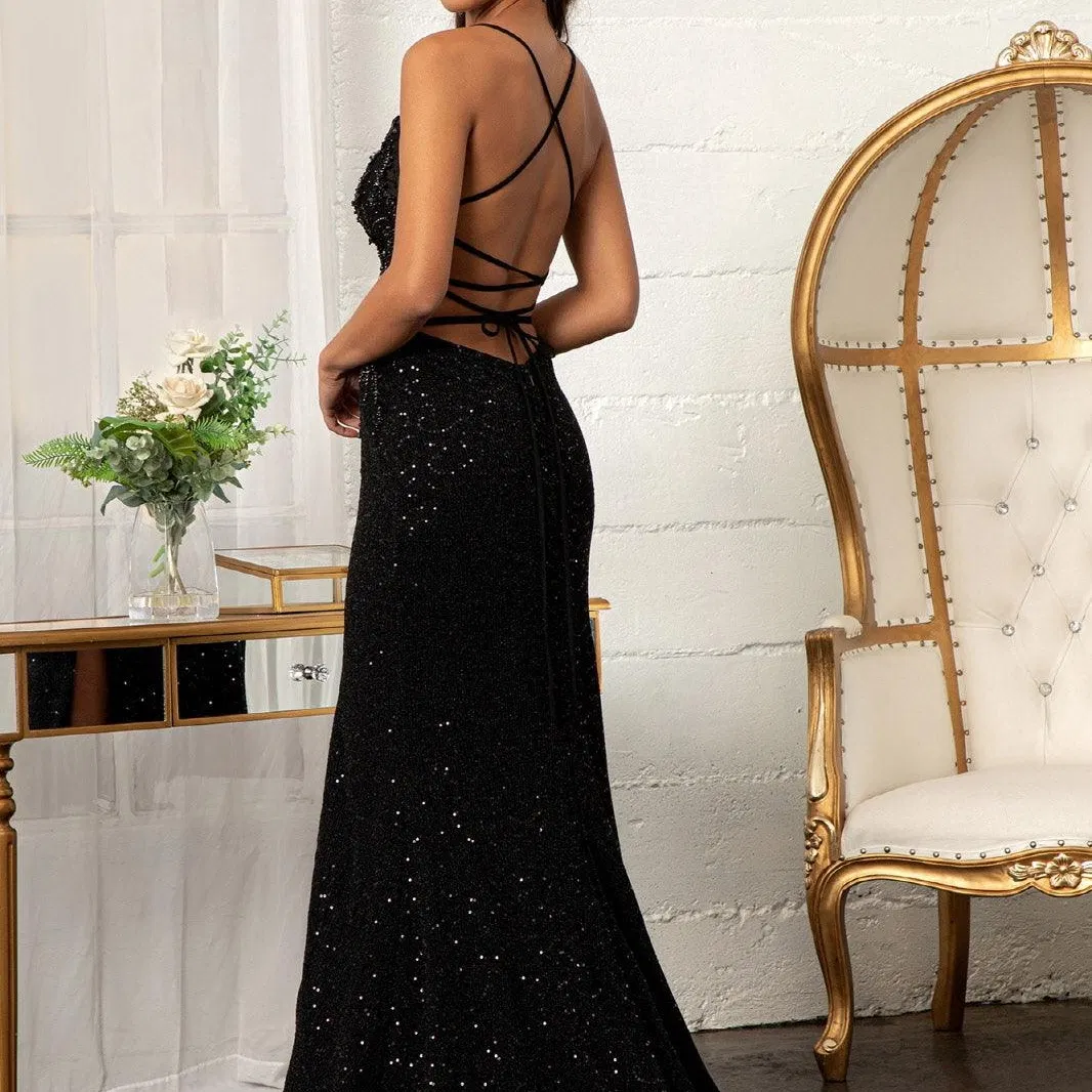 Custom Long Sequin Evening Dress New Arrival High-End Fashion Special Event Gown