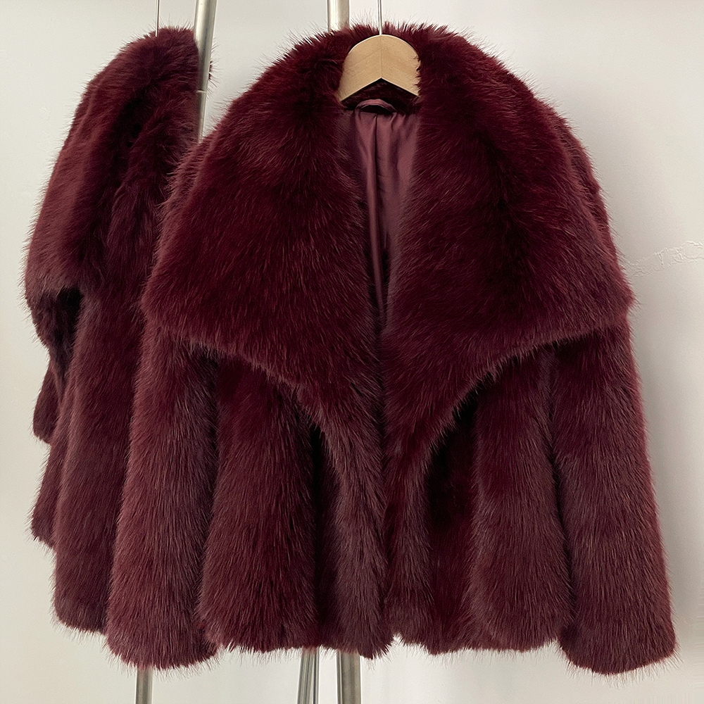 Faux Fox Fur Jacket Detail 10