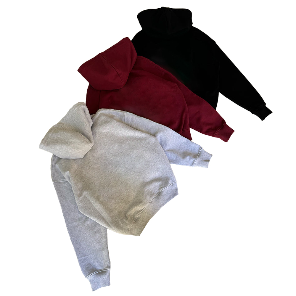 Custom Heavyweight Hoodies Boxy Fit Pullover Cotton Fleece Double Layer Hoodie Sweatshirts Hoodies For Mens