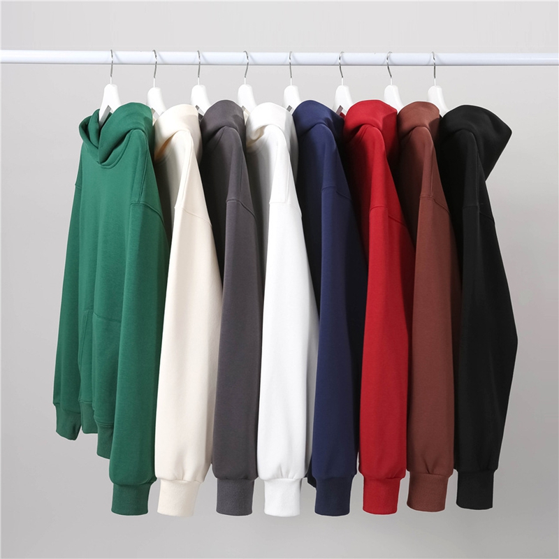 420gsm Heavyweight Cotton/Polyester No String Blank Hoodie Custom Men Streetwear OEM Logo Custom Oversized Fleece Hoodies