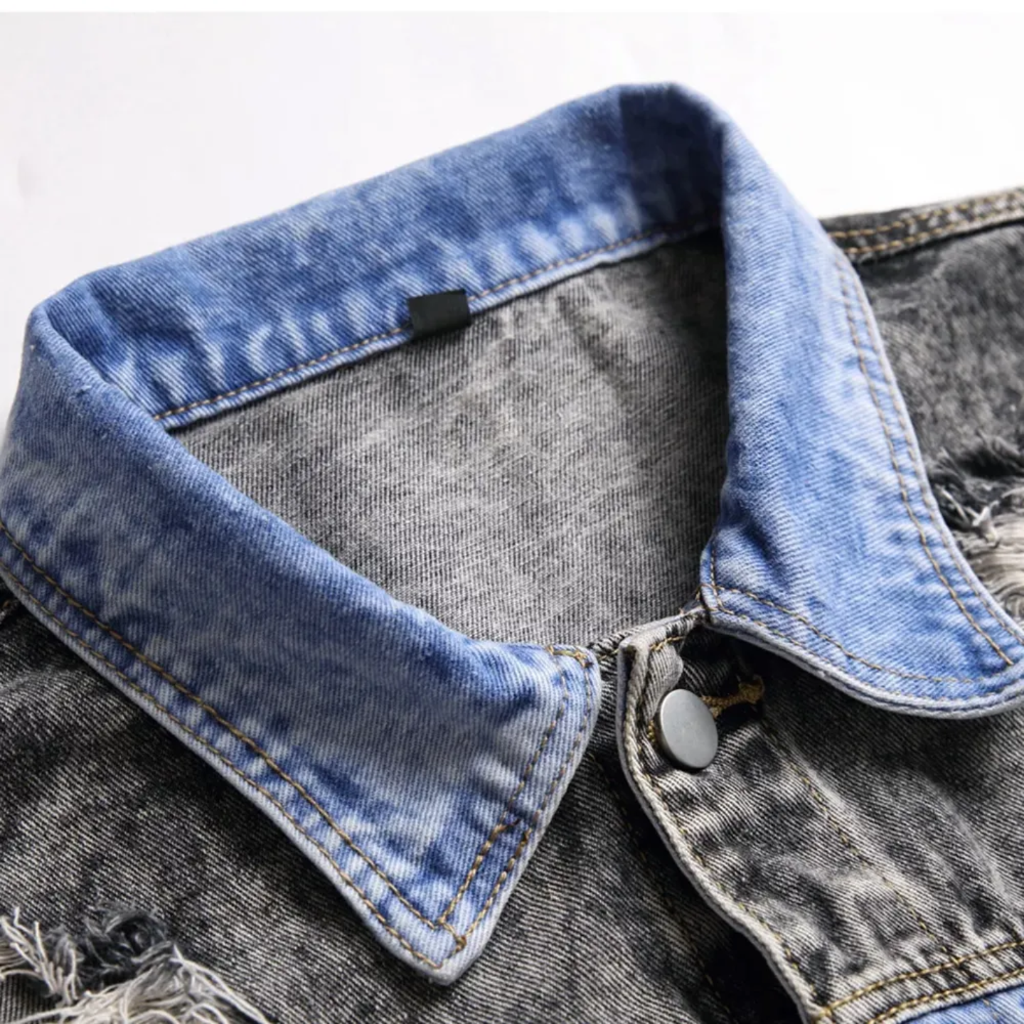 Denim Jacket Winter Shearing Vintage Washed Breathable Fleece Lining Men's Comfortable