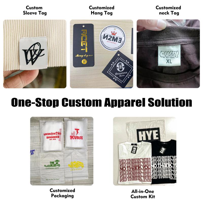 Acid Wash Long Knitted T-Shirt 250GSM 100% Cotton High Quality Men Oversized Vintage Retro Streetwear Casual Blank Custom DTG