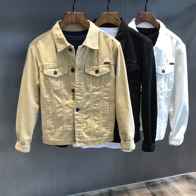 Custom Single Breasted Blank Denim Jean Jackets for Men