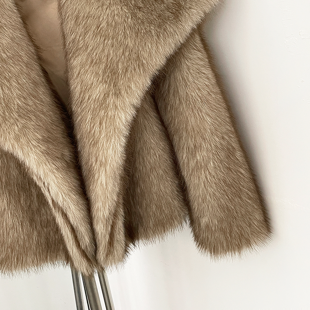 Faux Fox Fur Jacket Detail 5