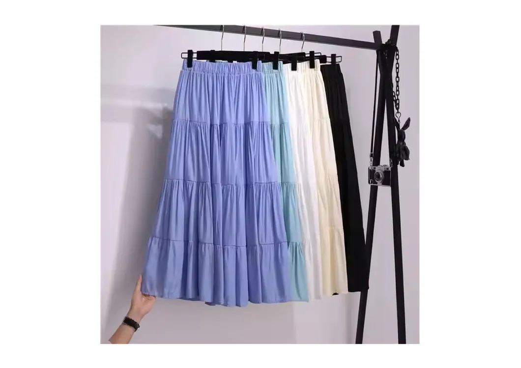 Women's Cotton and Linen Summer Half-Length Skirt