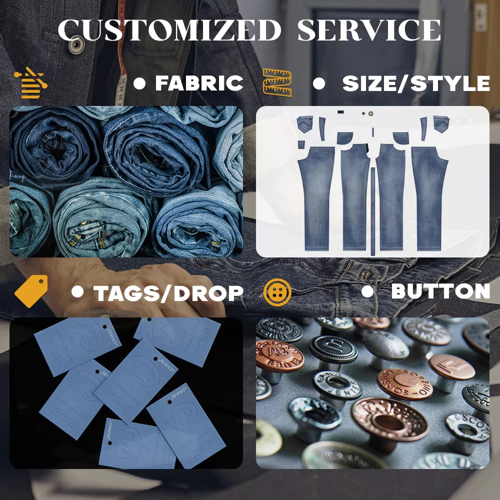 Manufacturer Custom Streetwear Oversized Embroidered Raw Denim Jeans Jacket Sets Outfits Heavyweight Denim Pants Sets For Men