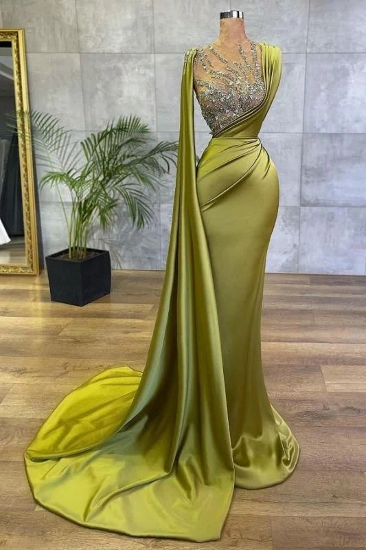 Green Blue Mermaid Party Gowns Mermaid Sexy Prom Evening Dresses P228