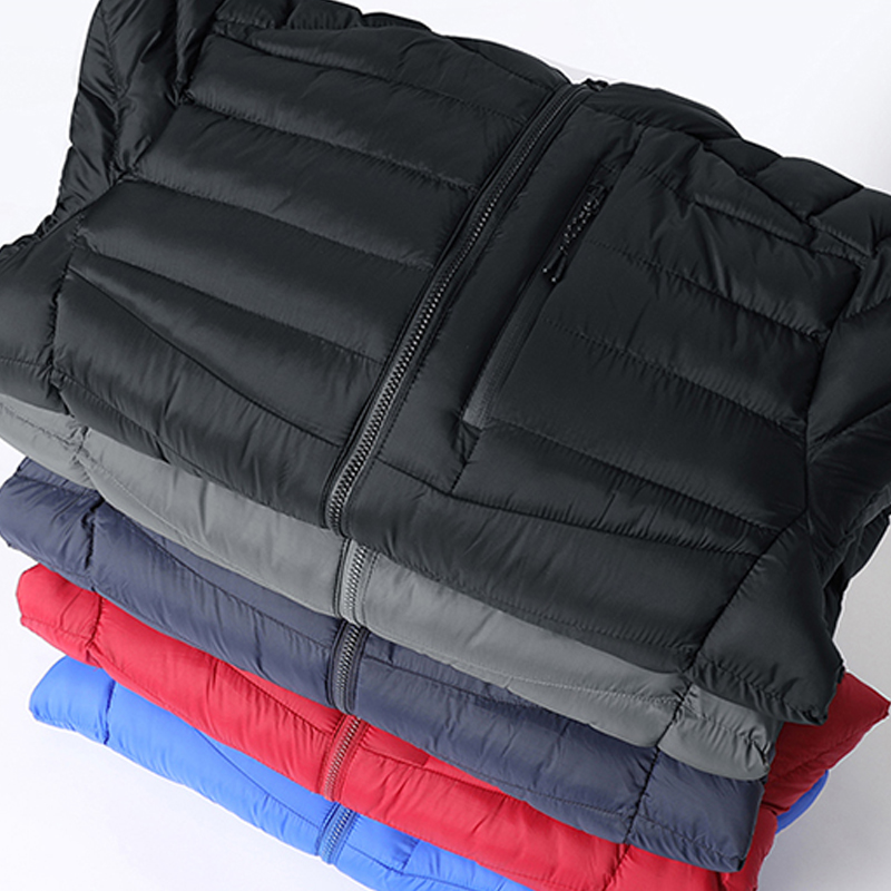 2025 New Winter Warm Men's Down Cotton Quilted Jacket Hooded Thickened Puffer Coat Custom Logo