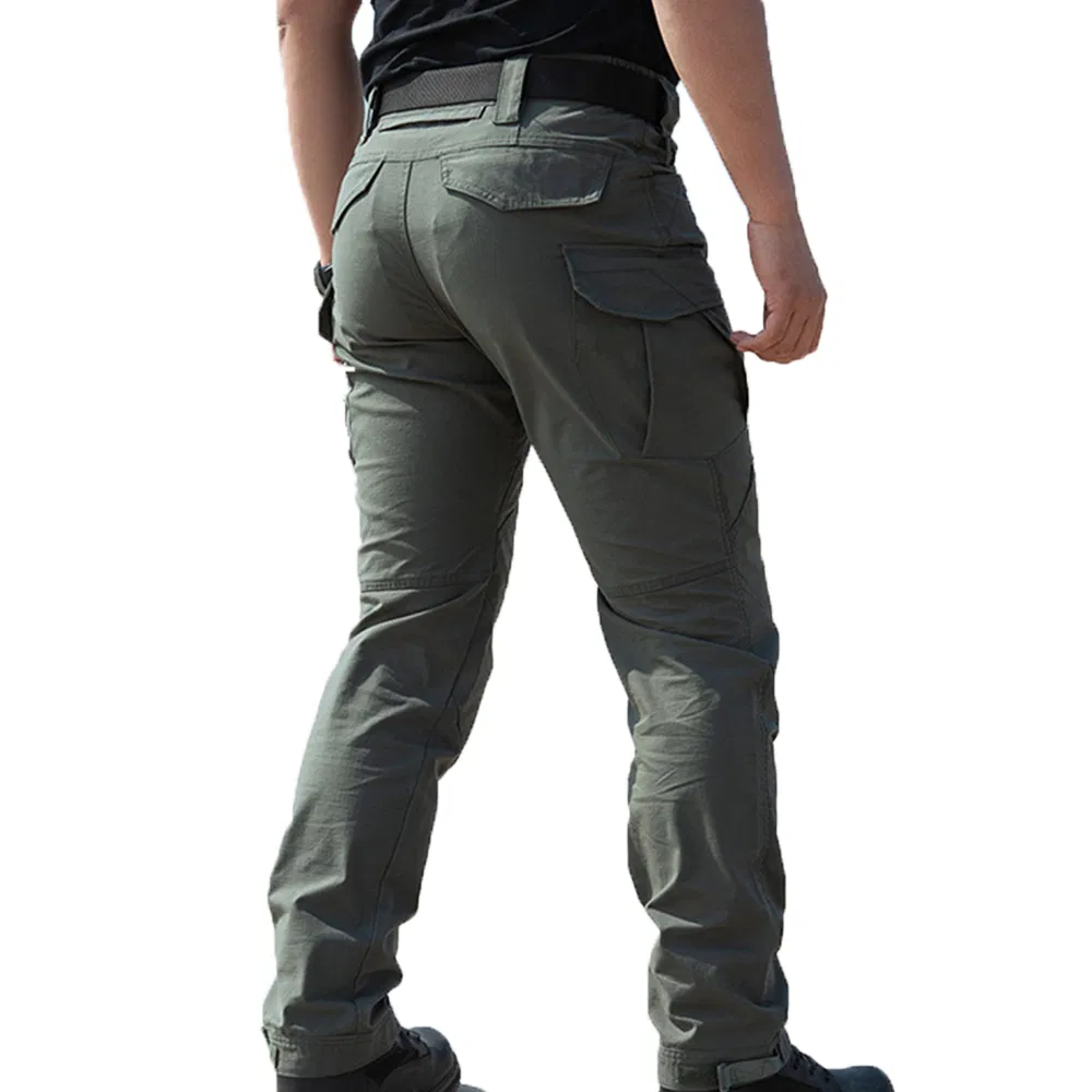 Mens Tactical Fishing Pants Outdoor Hiking Cargo Pants Casual Work Trousers