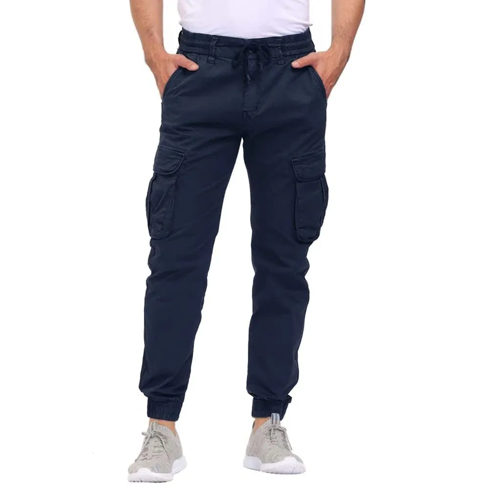 Navy Cargo Pants Detail