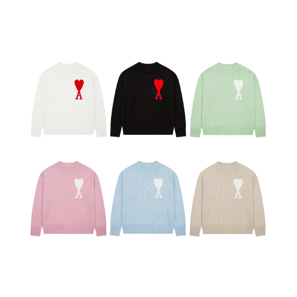 Customized High Quality Women's Casual Winter Pullover Knitted High-Neck Sweater with Heart-Shaped Jacquard Pattern Front Logo