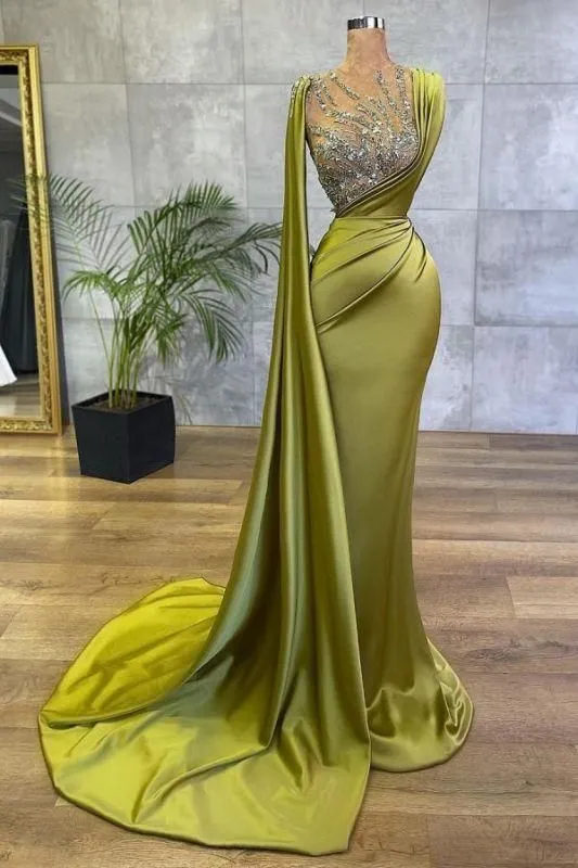 Green Blue Mermaid Party Gowns Mermaid Sexy Prom Evening Dresses P228