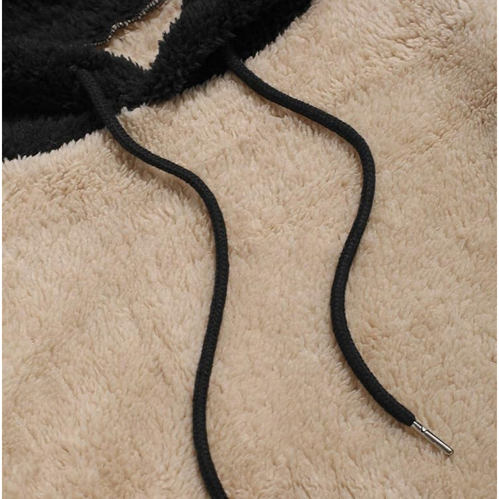 Stylish and Warm Sherpa Fleece Hoodie for Men Embroidered Digital Printing Custom Logo 100% Wool Winter Fashion Unisex