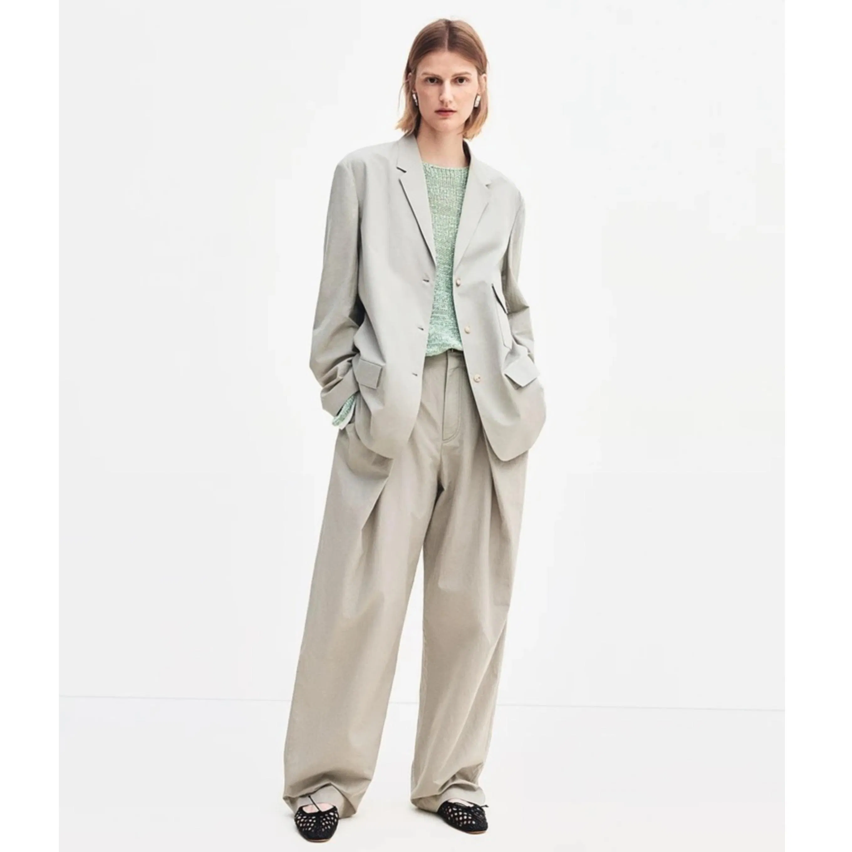 Customized Leisure Women Blazer Jacket High-End Chest Pockets Design Oversize Casual Women Suits Set Blazer Coat for Ladies Official Wear