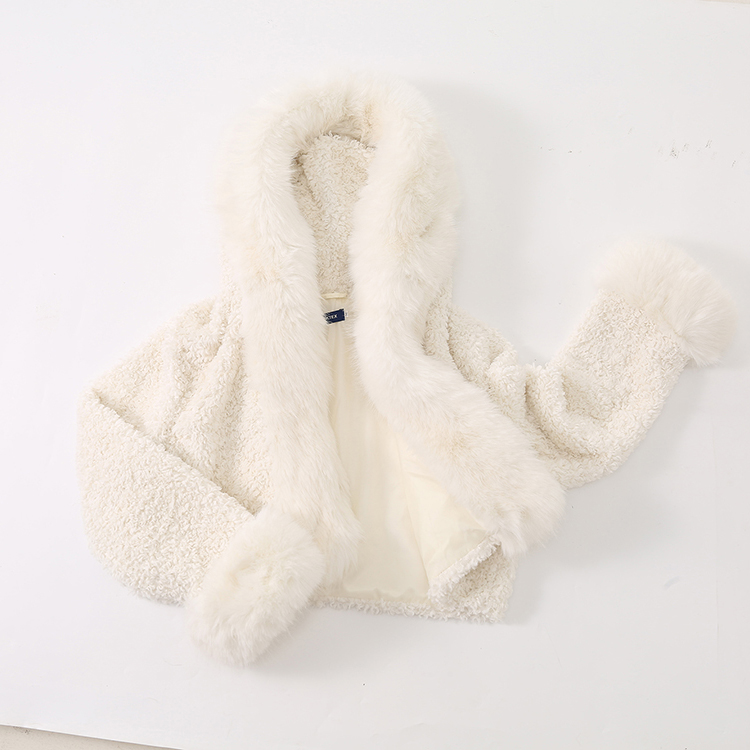 Faux Fur Coat Detail View 2