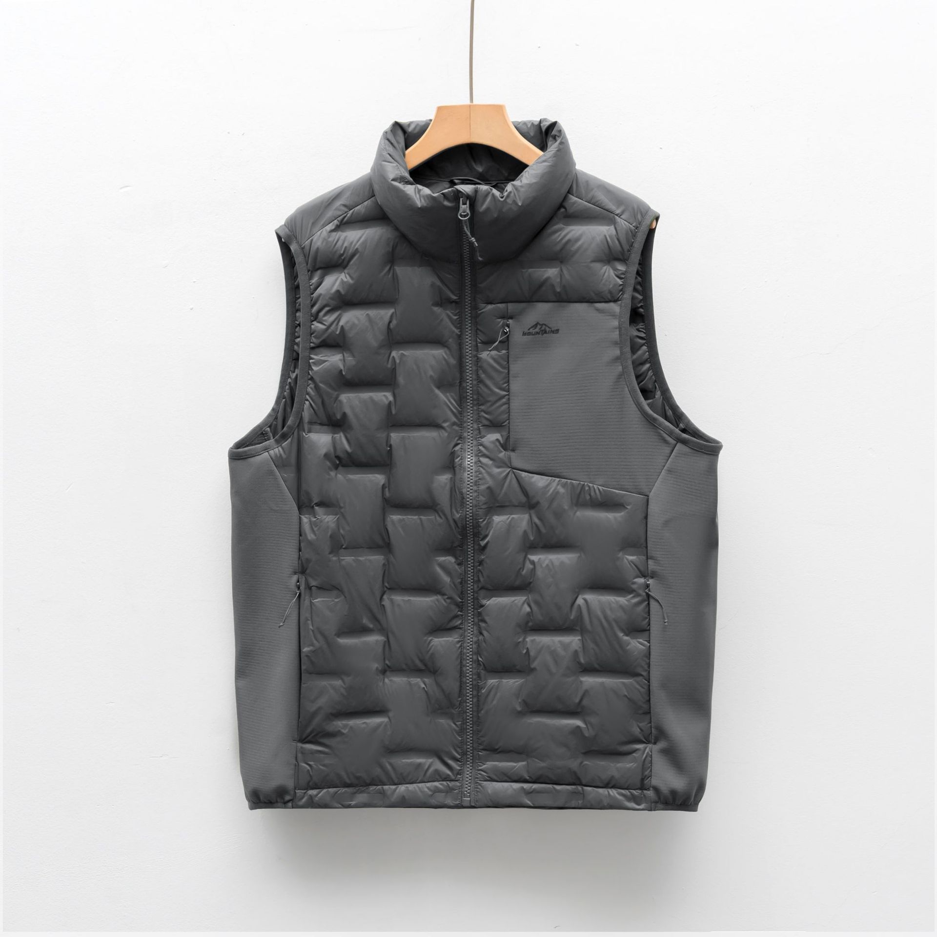 Pinghu Chixin 90% Down New National-Standard Lightweight Zipper Outdoor Vest Men Autumn/Winter Short Stand-Neck Warm Coat
