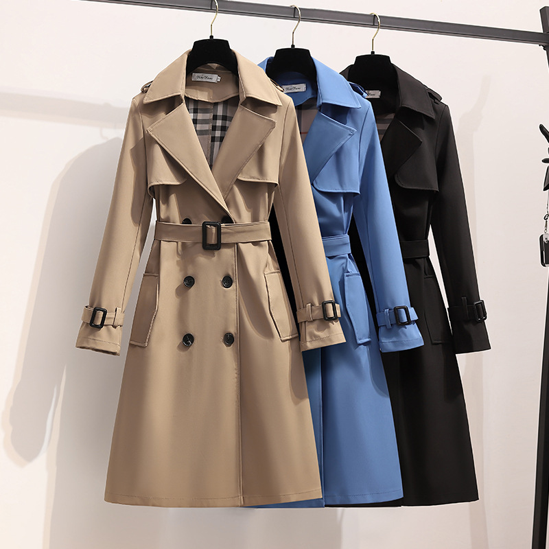 Winter Windcheater Elegant British Vintage High Quality Lady Modest Long Custom Made Ladies Jackets for Women's Trench Coat