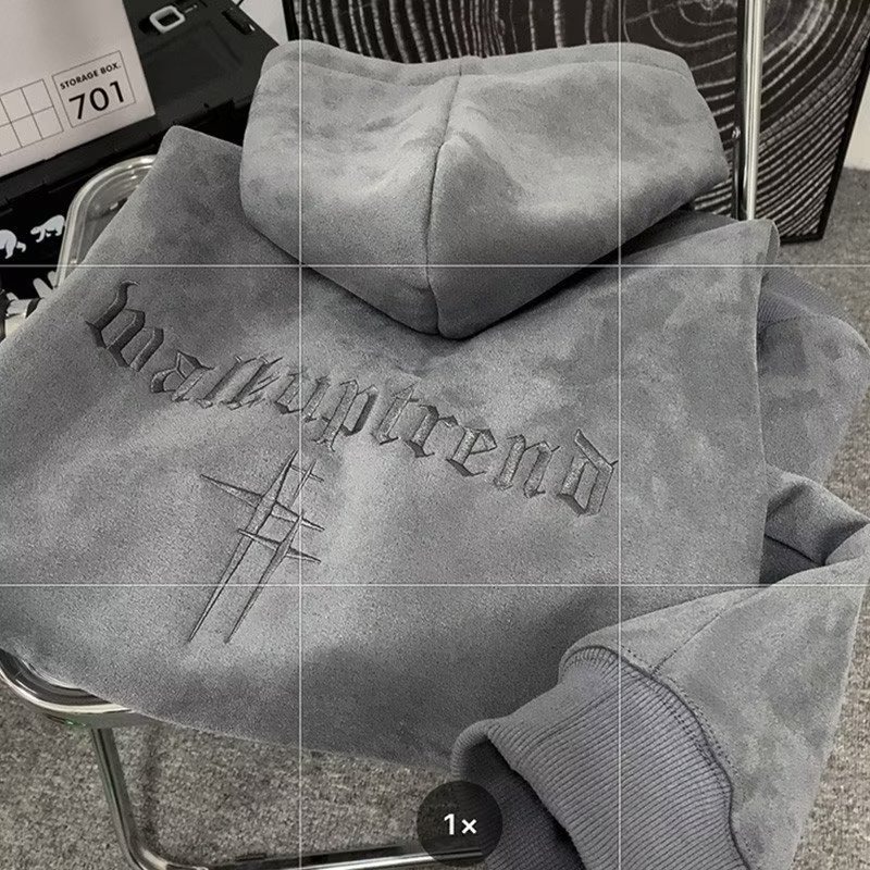 Men's Sueded Fleece Hoodie Heavyweight Brushed Vintage Americana Drop Shoulder Archival Outerwear