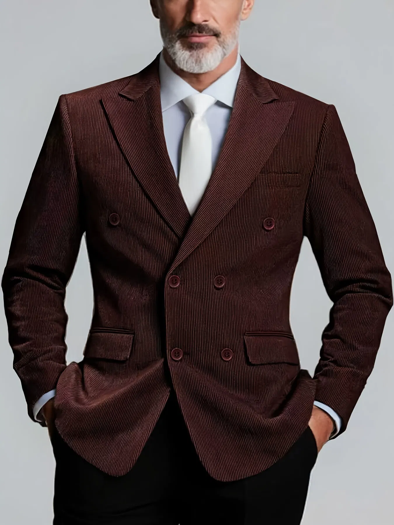 Elegant Corduroy Sport Coat for Men Autumn Casual Business Casual Blazer